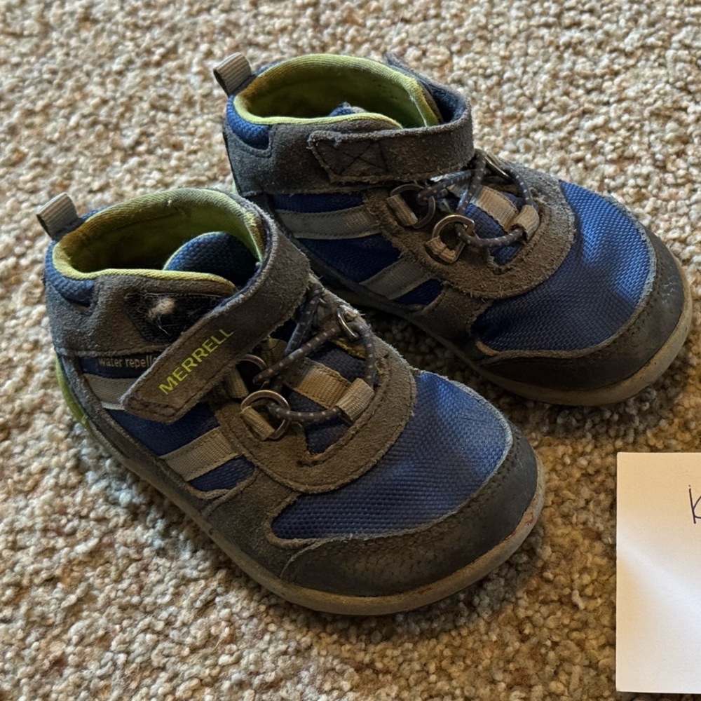 Merrell Kids Blue and Green Sneakers